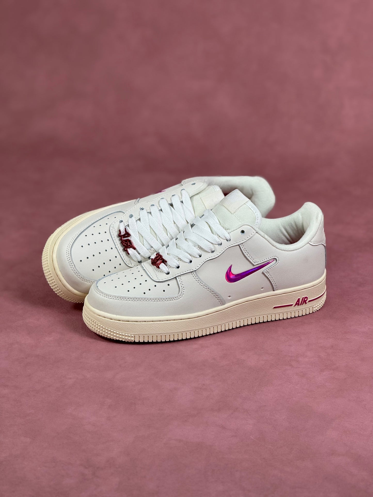 Nike Air Force One Just Do It Metallic Pink