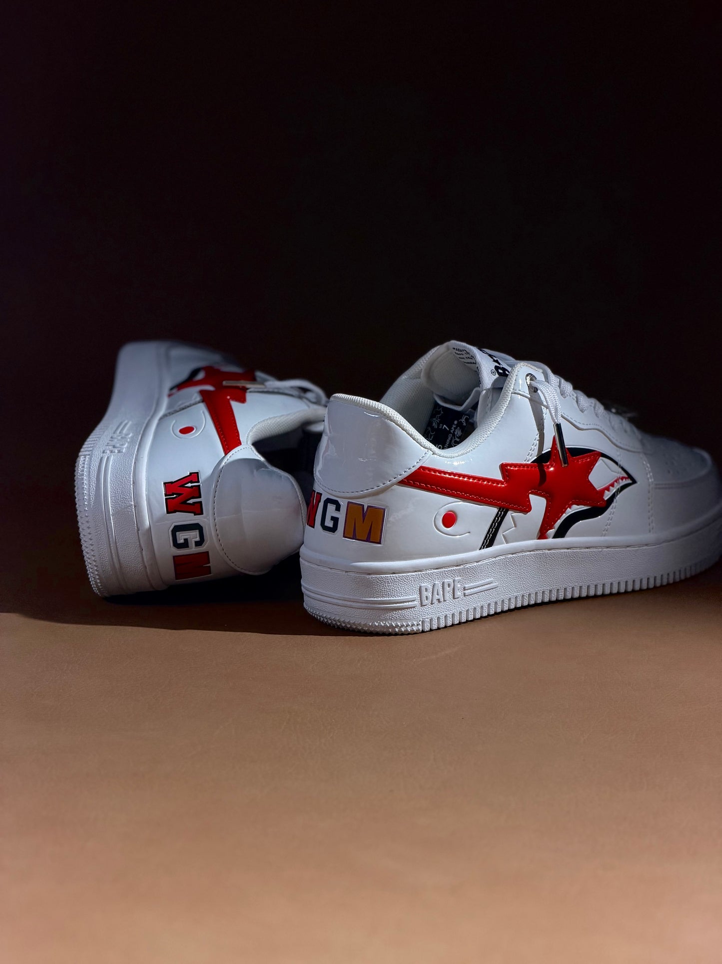 A Bathing Ape Bape Sta Low Shark White