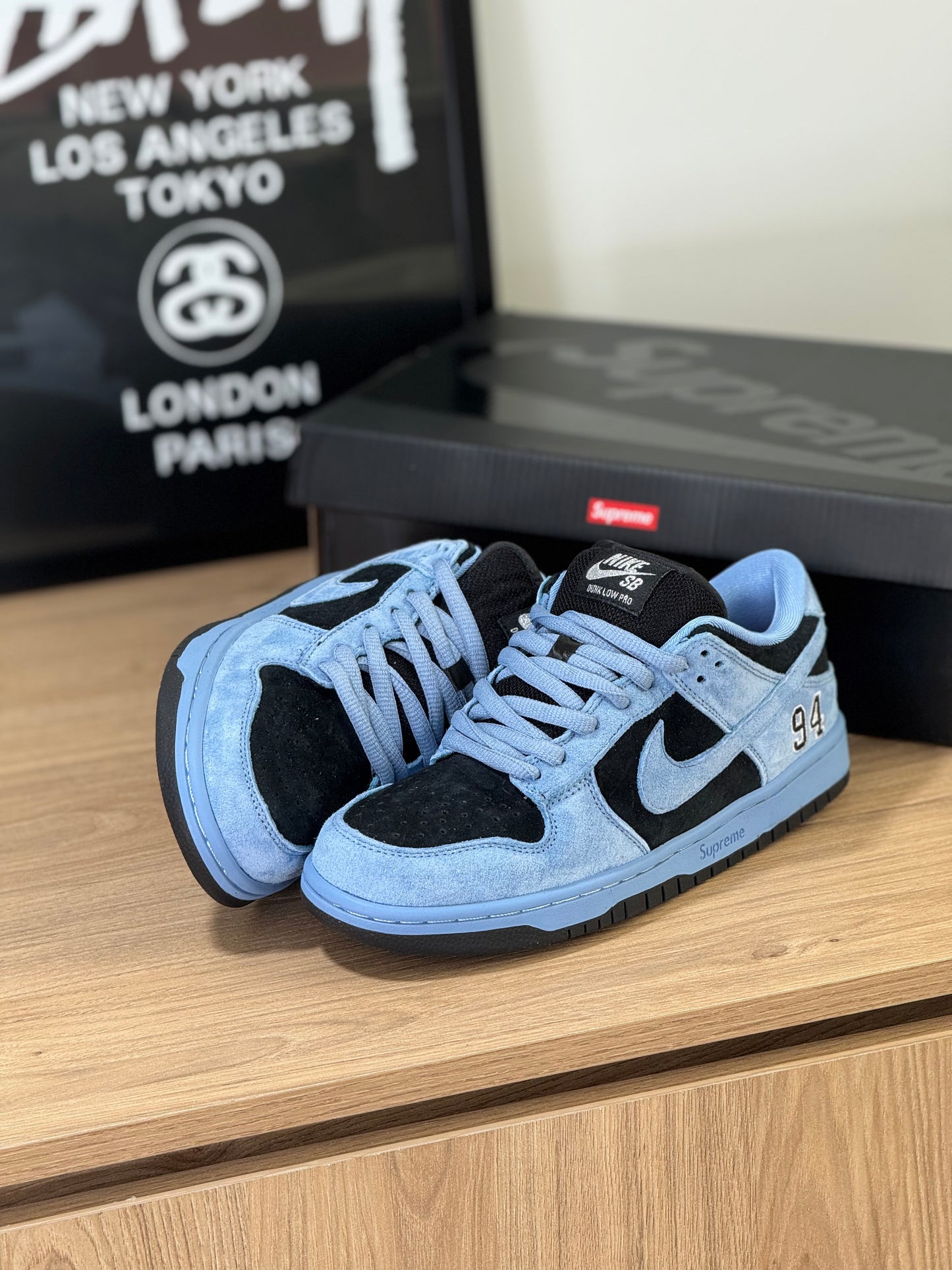 Nike Sb Dunk Low 94 Ocean Fog x Supreme