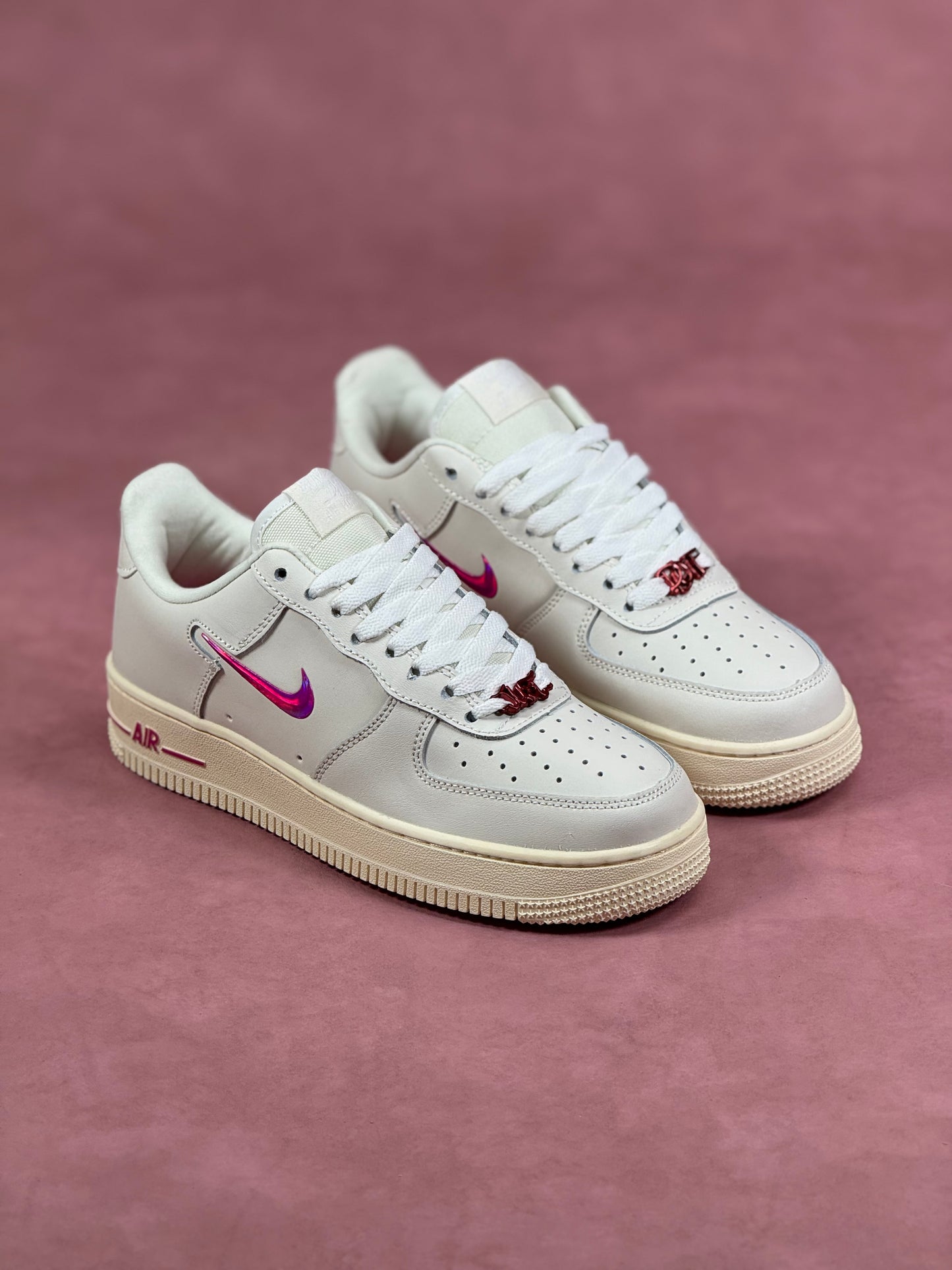 Nike Air Force One Just Do It Metallic Pink