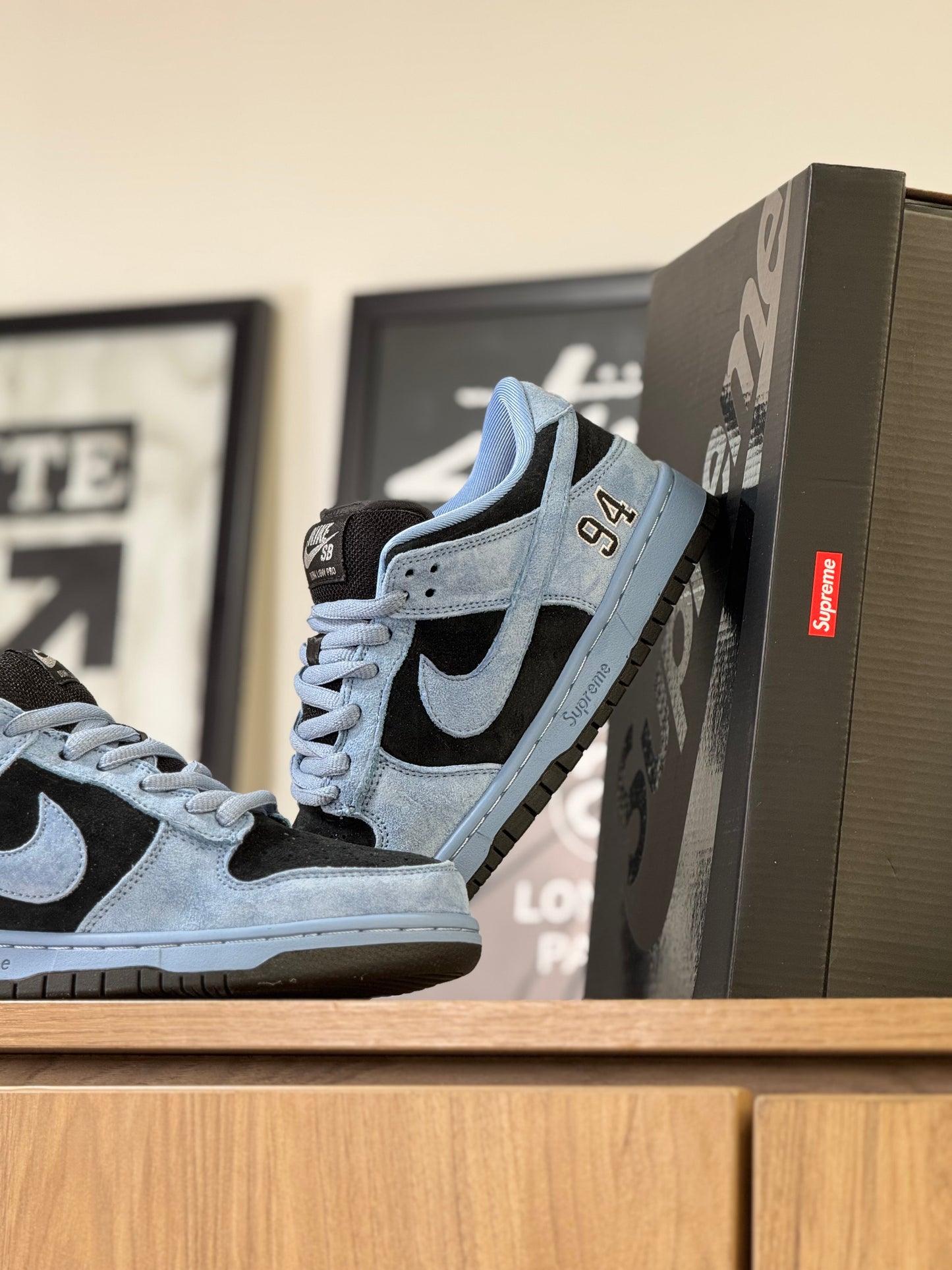 Nike Sb Dunk Low 94 Ocean Fog x Supreme