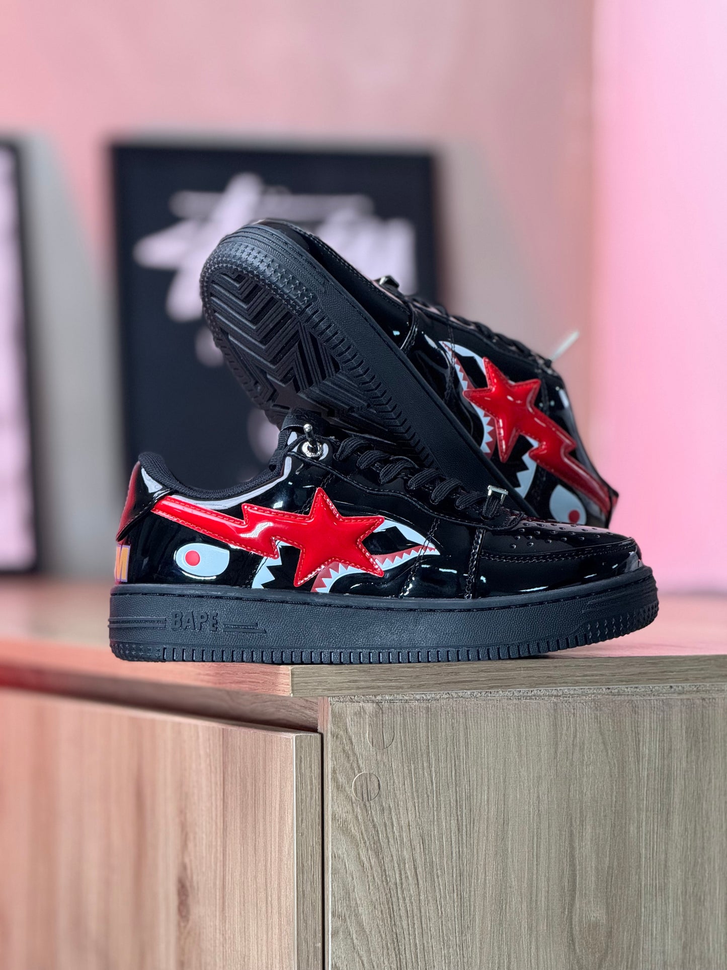 A Bathing Ape BAPE Sta Low Shark Black