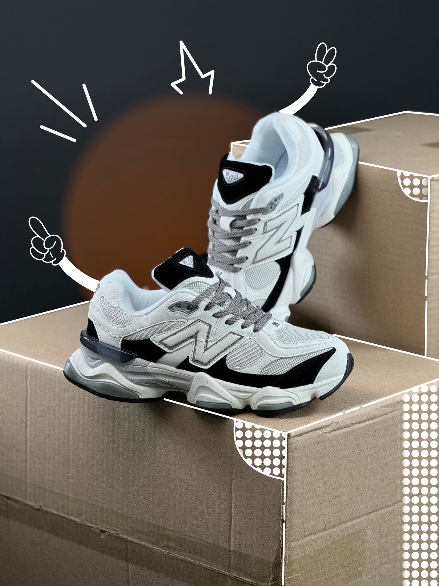 New Balance 9060 White Black