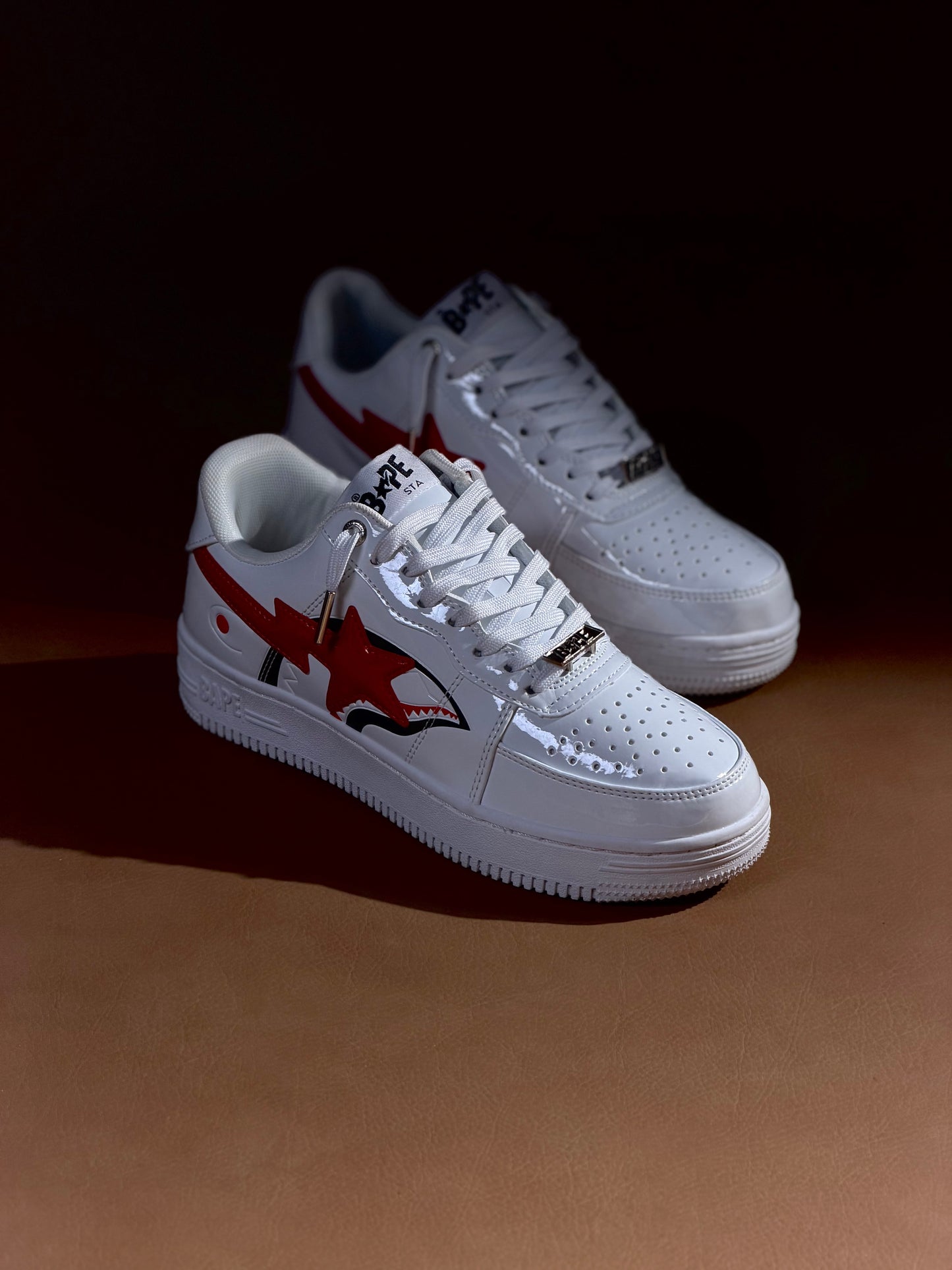 A Bathing Ape Bape Sta Low Shark White