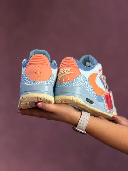 Air Jordan 3 Travis Blue Sea Orange