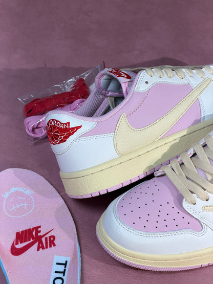 Air Jordan 1 Low x Travis Scott Shy Pink