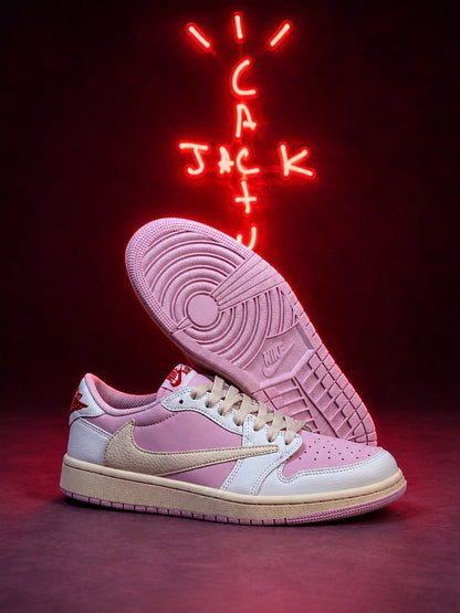 Air Jordan 1 Low x Travis Scott Shy Pink