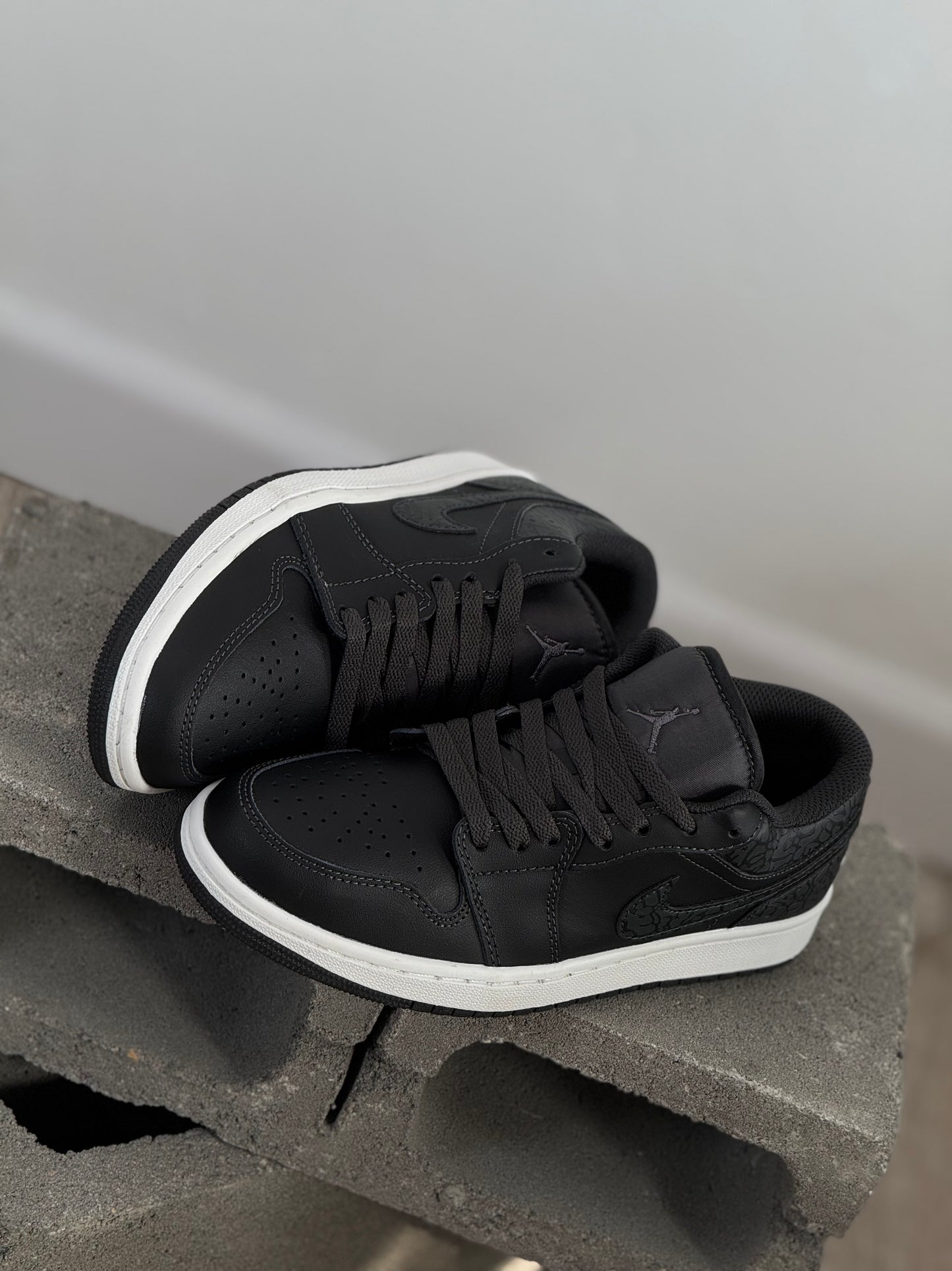 Air Jordan 1 Low Black Elephant
