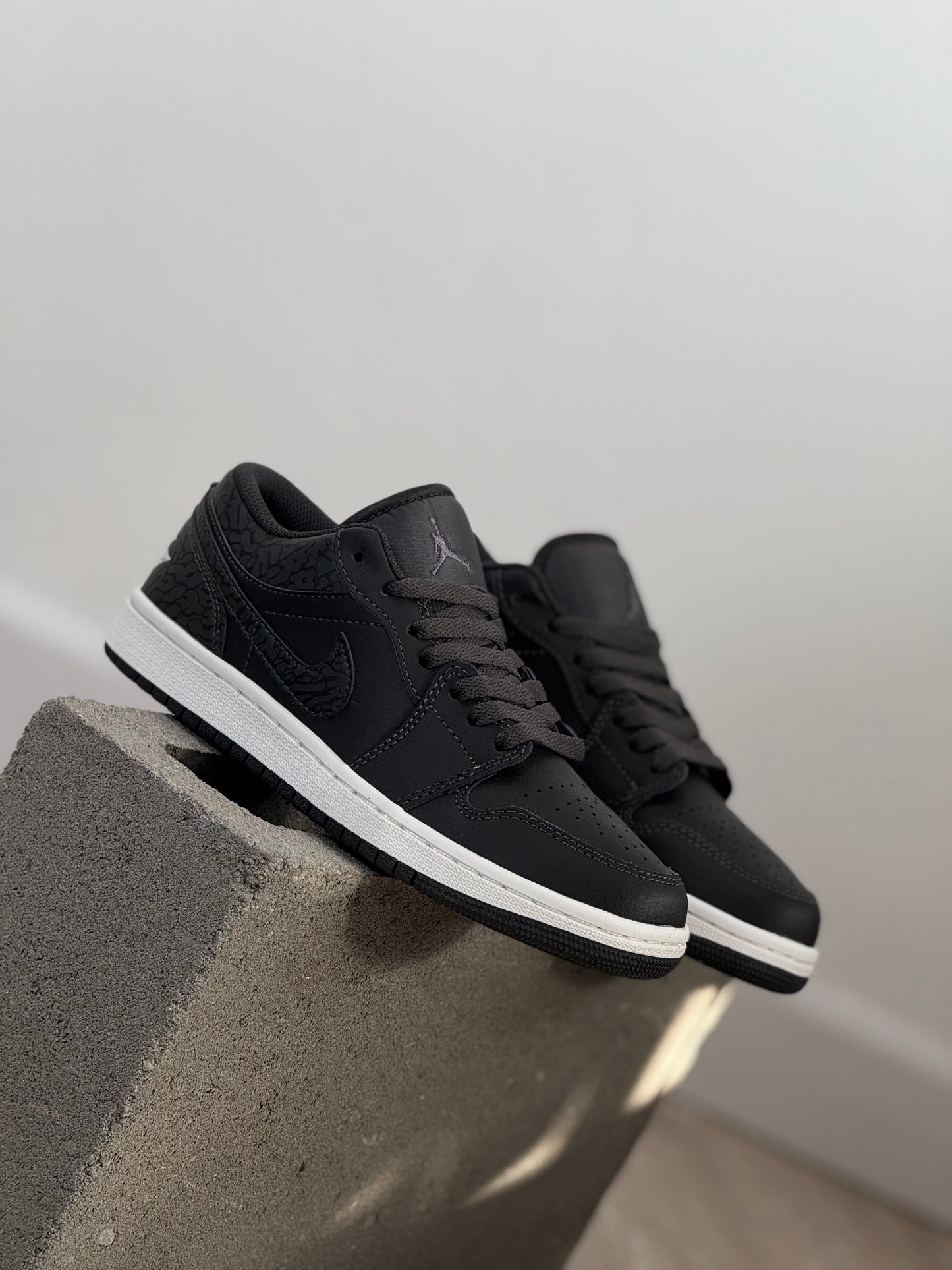 Air Jordan 1 Low Black Elephant