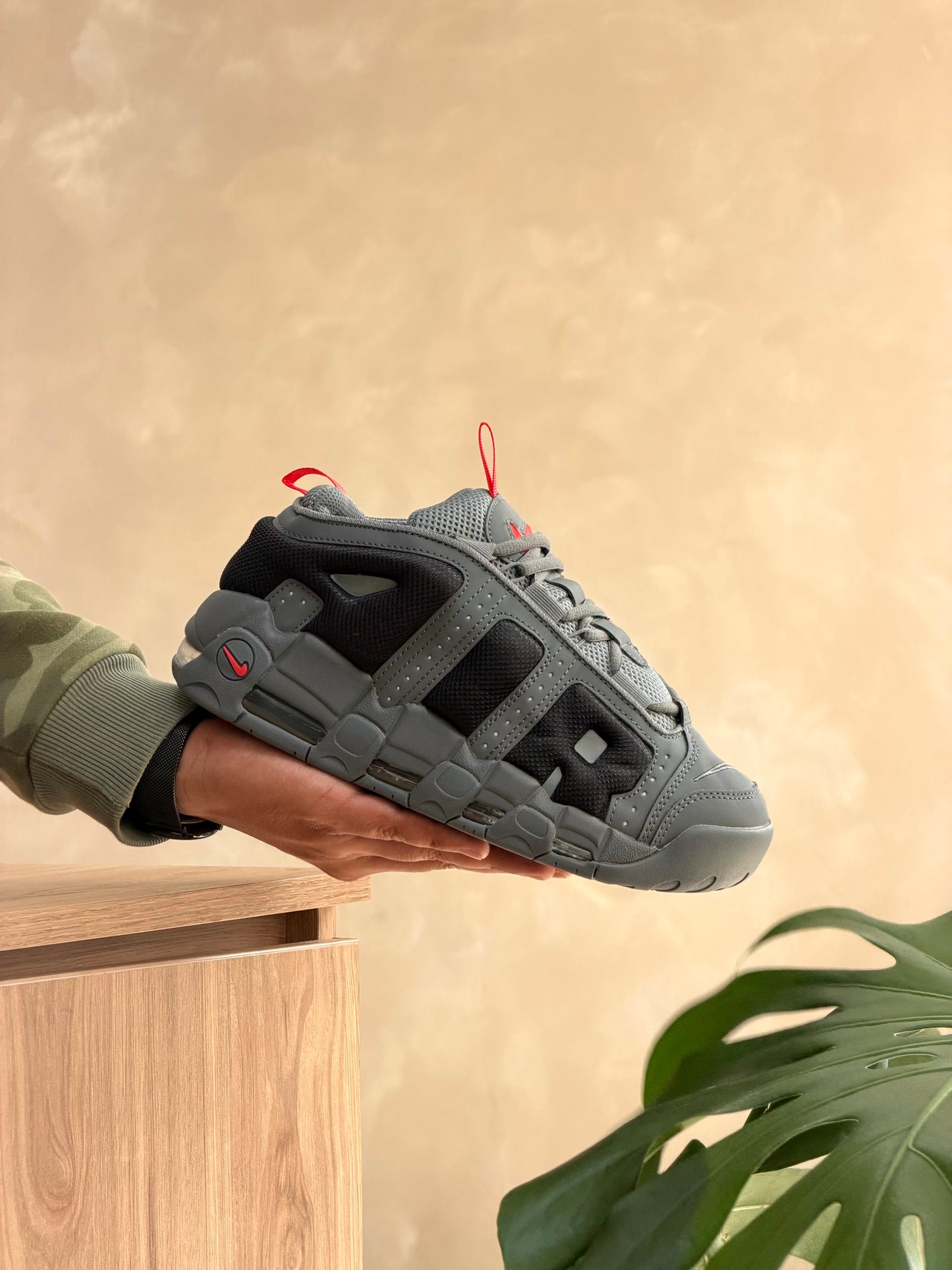 Nike Uptempo Low Grey Red