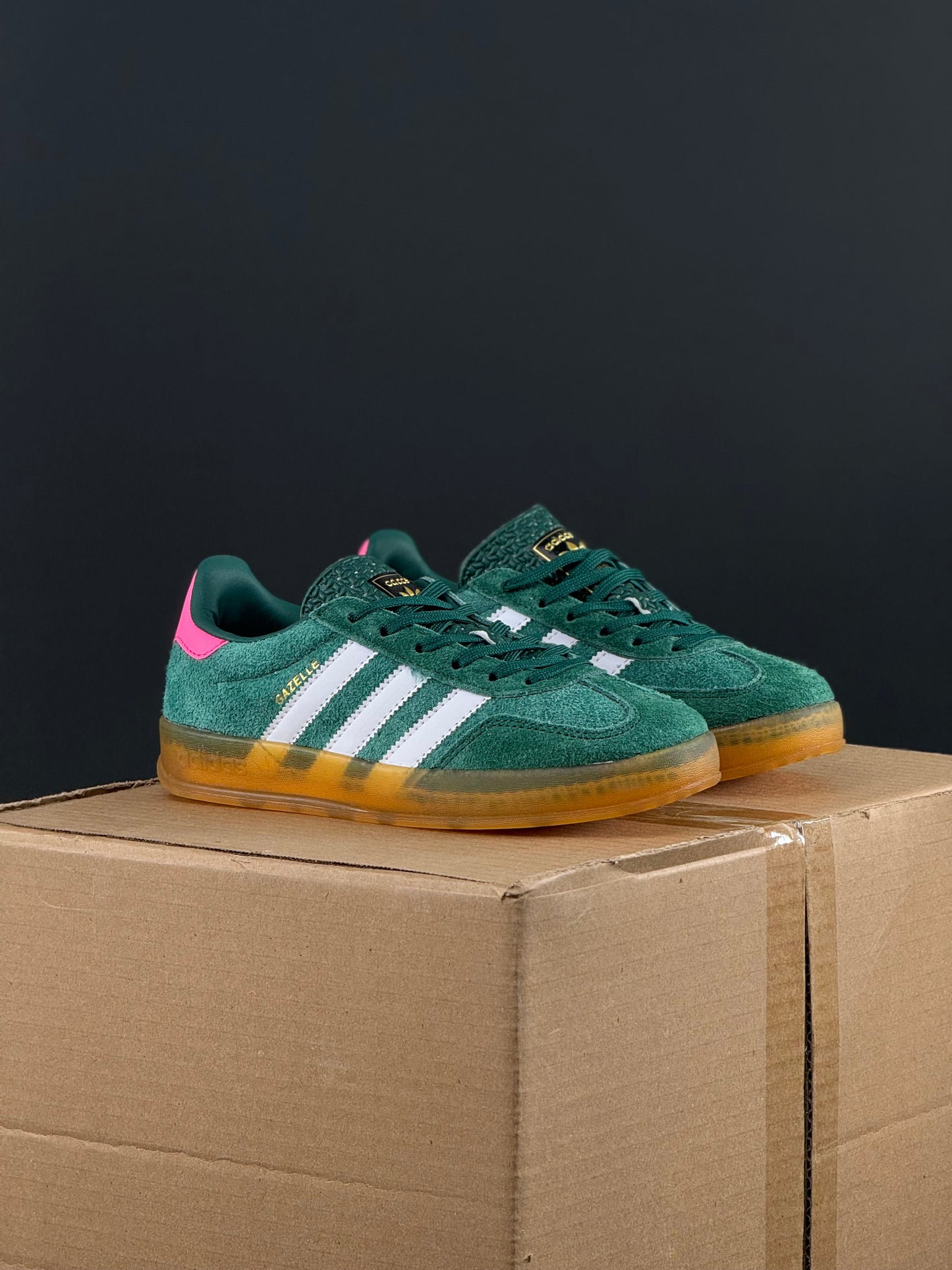 Adidas Gazelle Indoor Green Lucid Pink