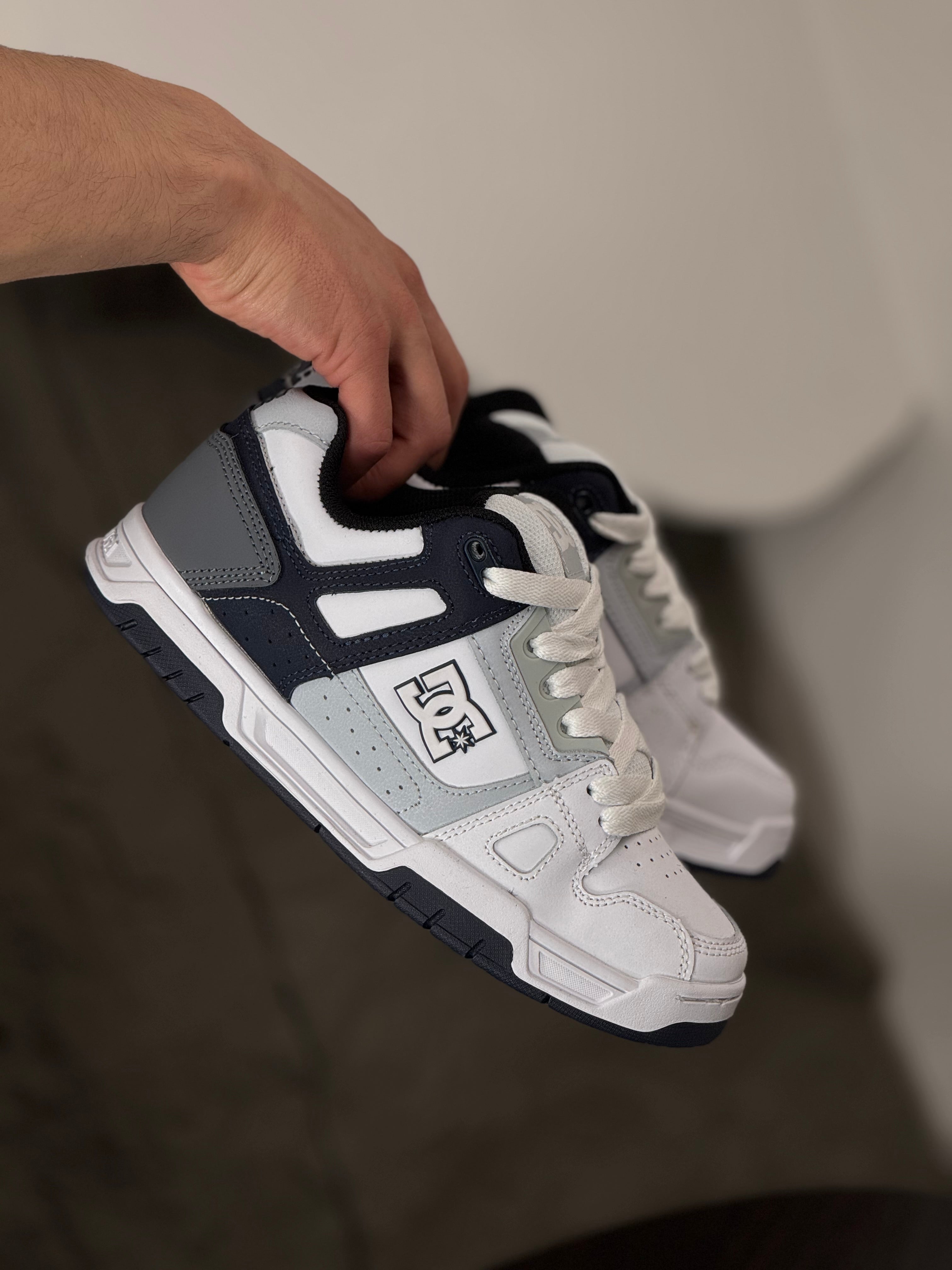 Stag Tenis Hombre Dc Zapatilla Dc Shoes Modelo Stag Gris Amarillo