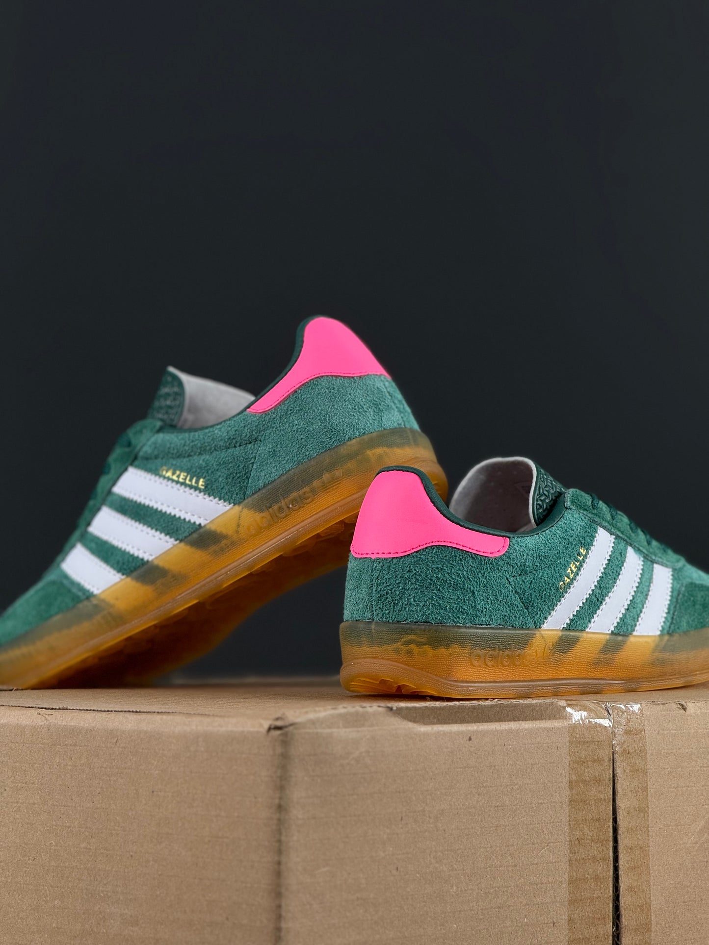 Adidas Gazelle Indoor Green Lucid Pink