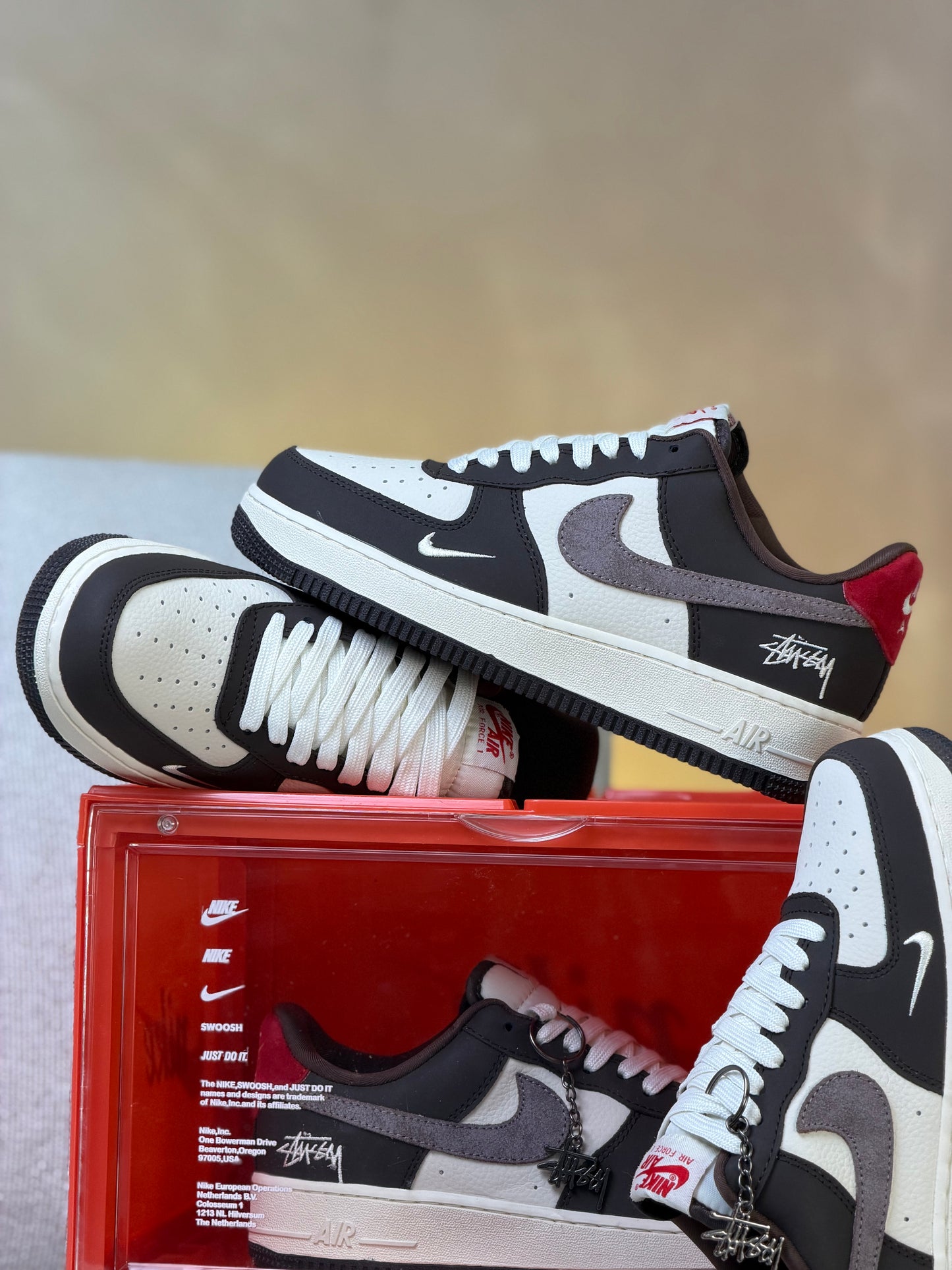 Nike Air Force One x Stussy Custom Brown