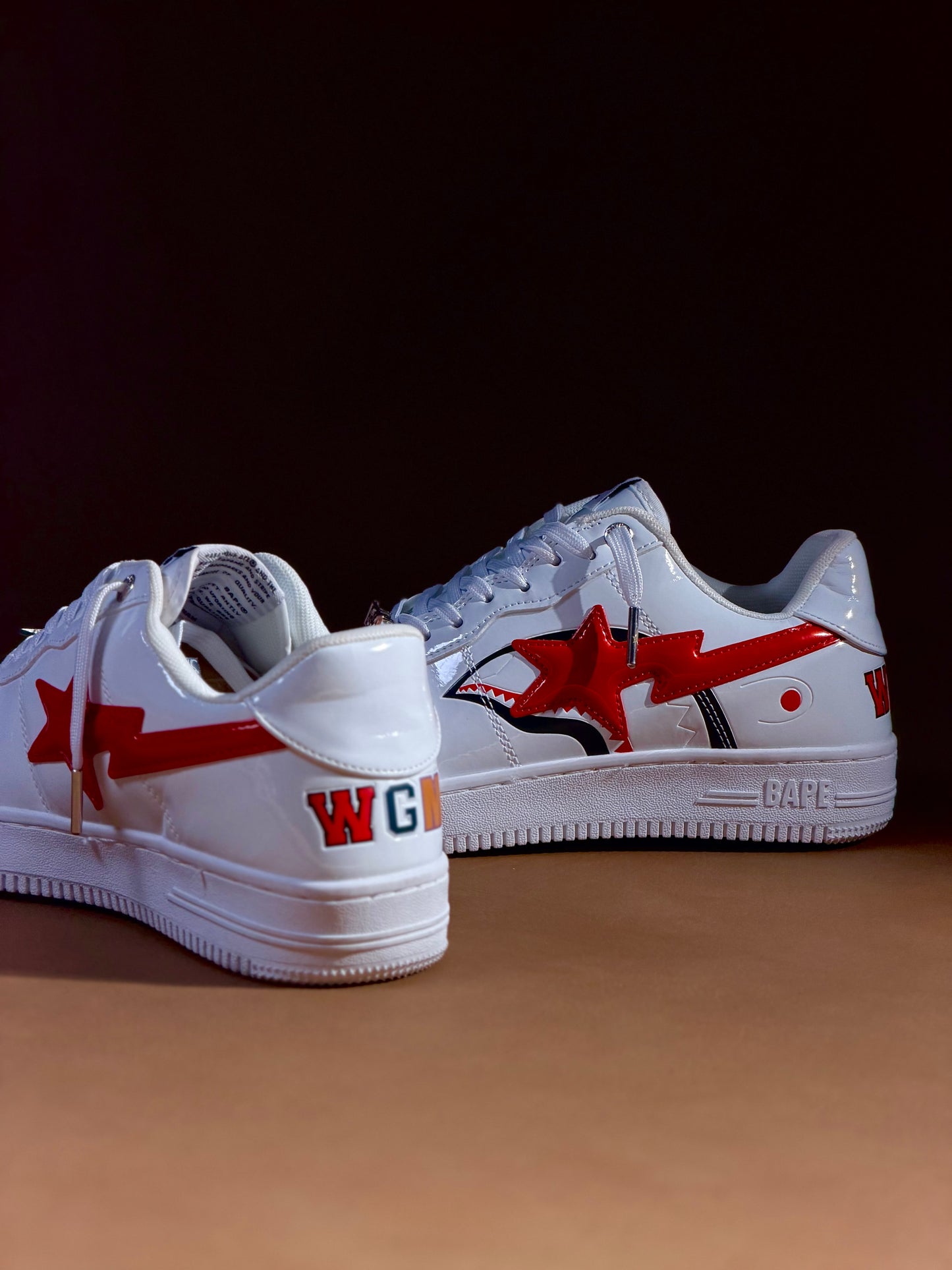 A Bathing Ape Bape Sta Low Shark White