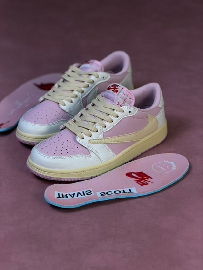 Air Jordan 1 Low x Travis Scott Shy Pink
