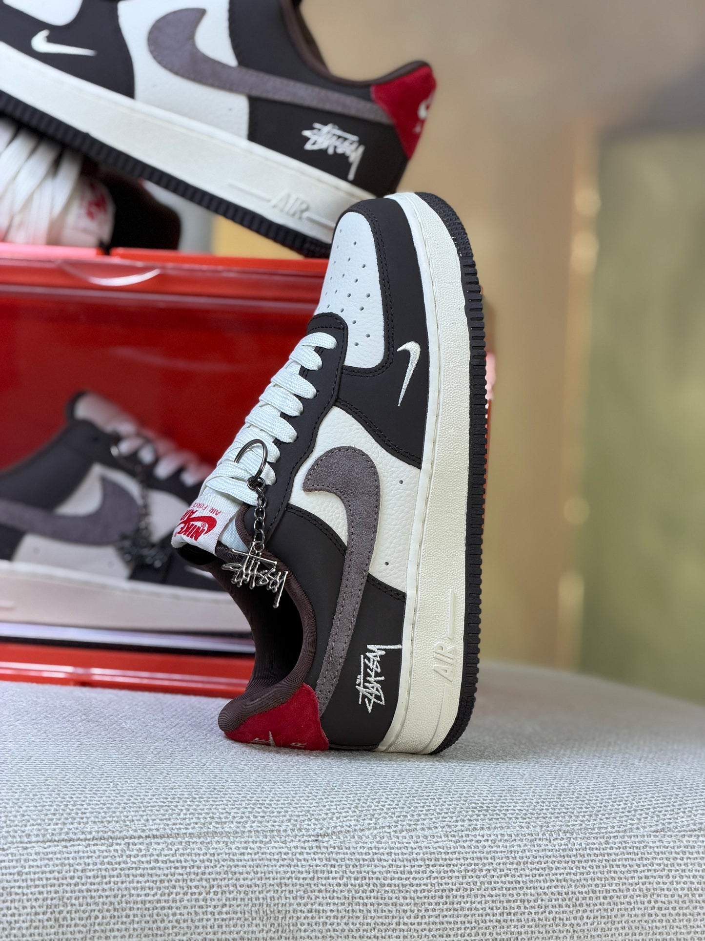 Nike Air Force One x Stussy Custom Brown