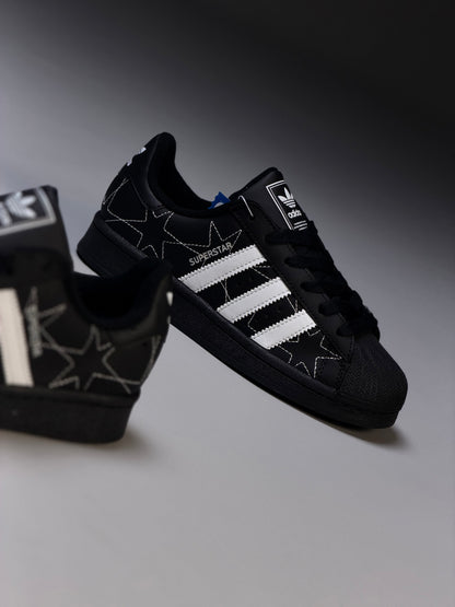 Adidas Superstar Black White Stars