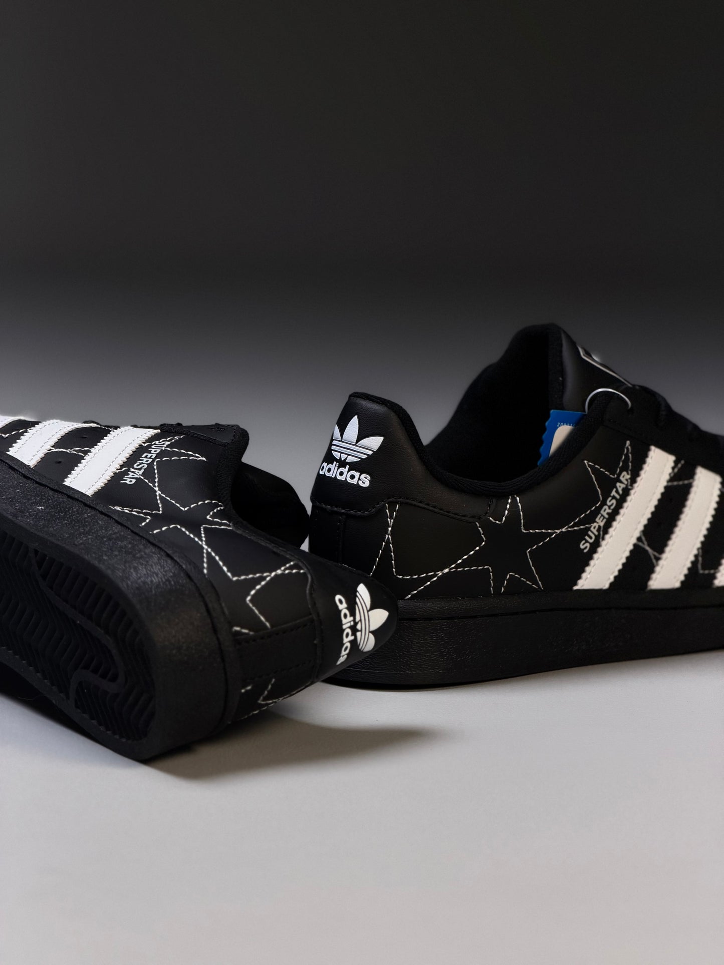 Adidas Superstar Black White Stars