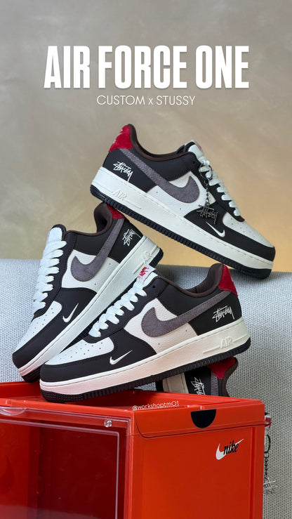 Nike Air Force One x Stussy Custom Brown