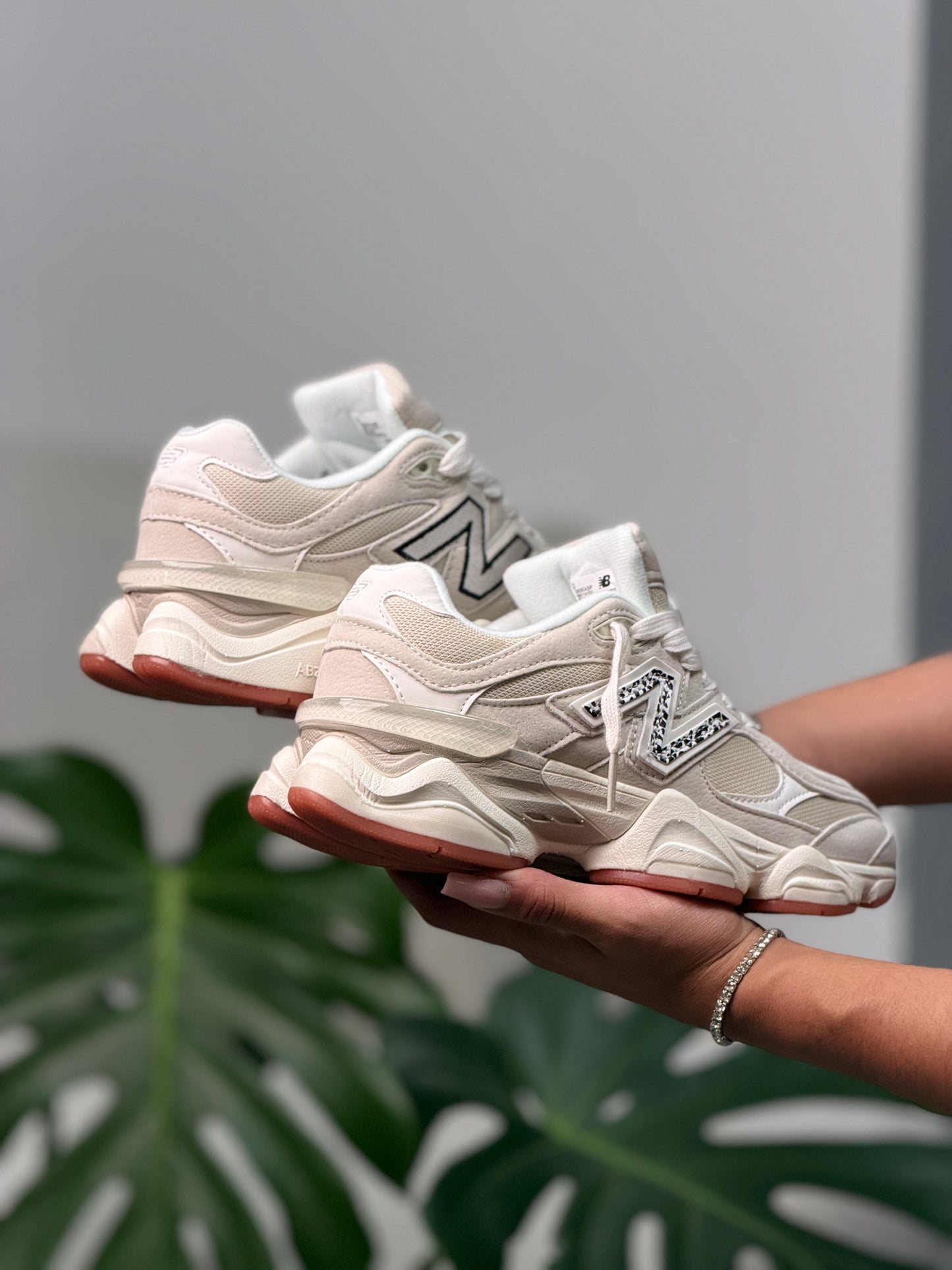 New Balance 9060 Sail Animal Print
