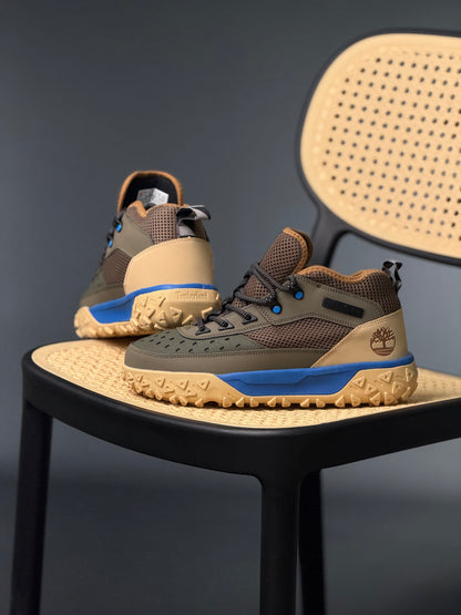 Timberland GreenStride Motion 6 hiking boot in an olive/brown colorway