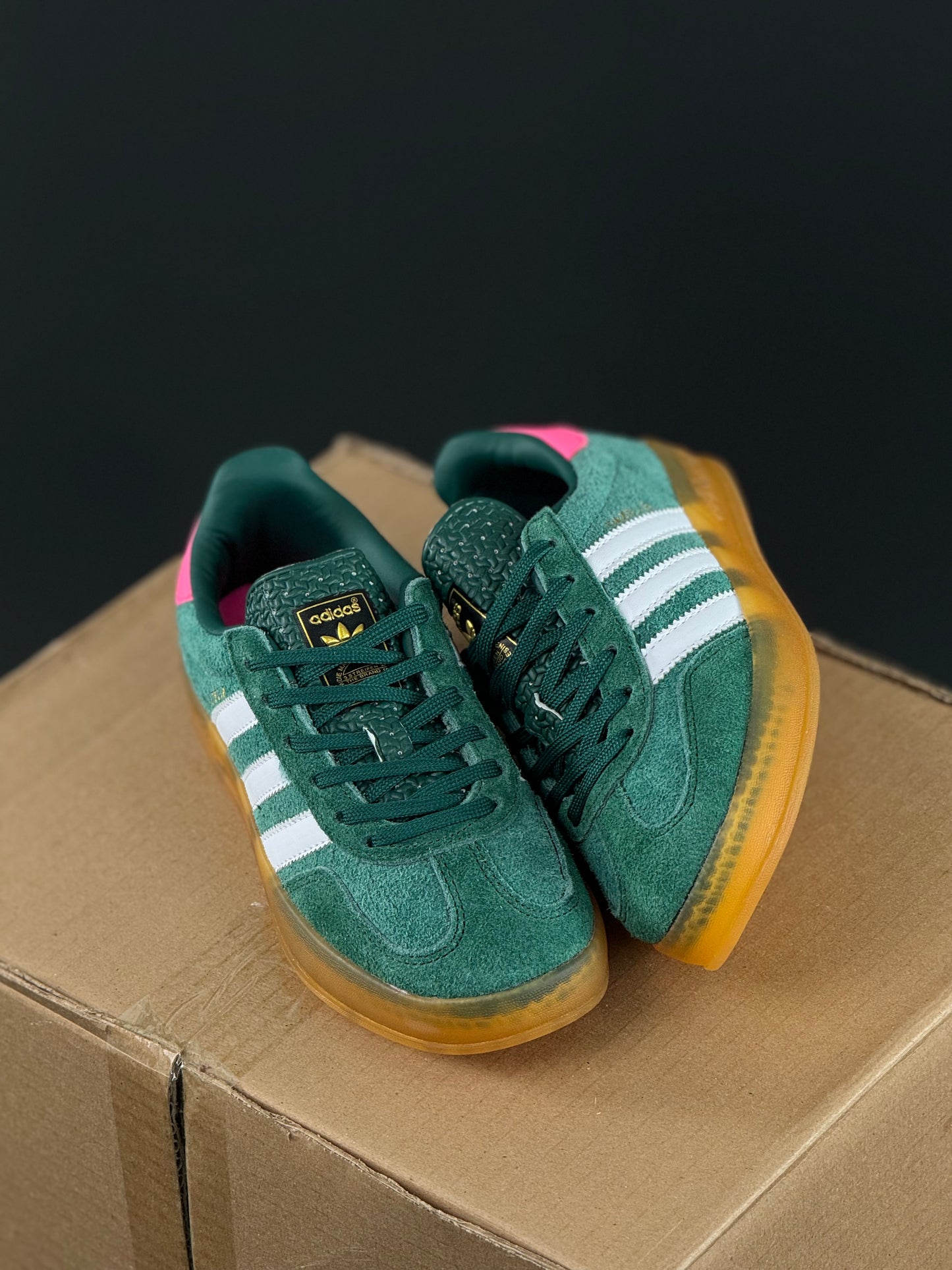 Adidas Gazelle Indoor Green Lucid Pink
