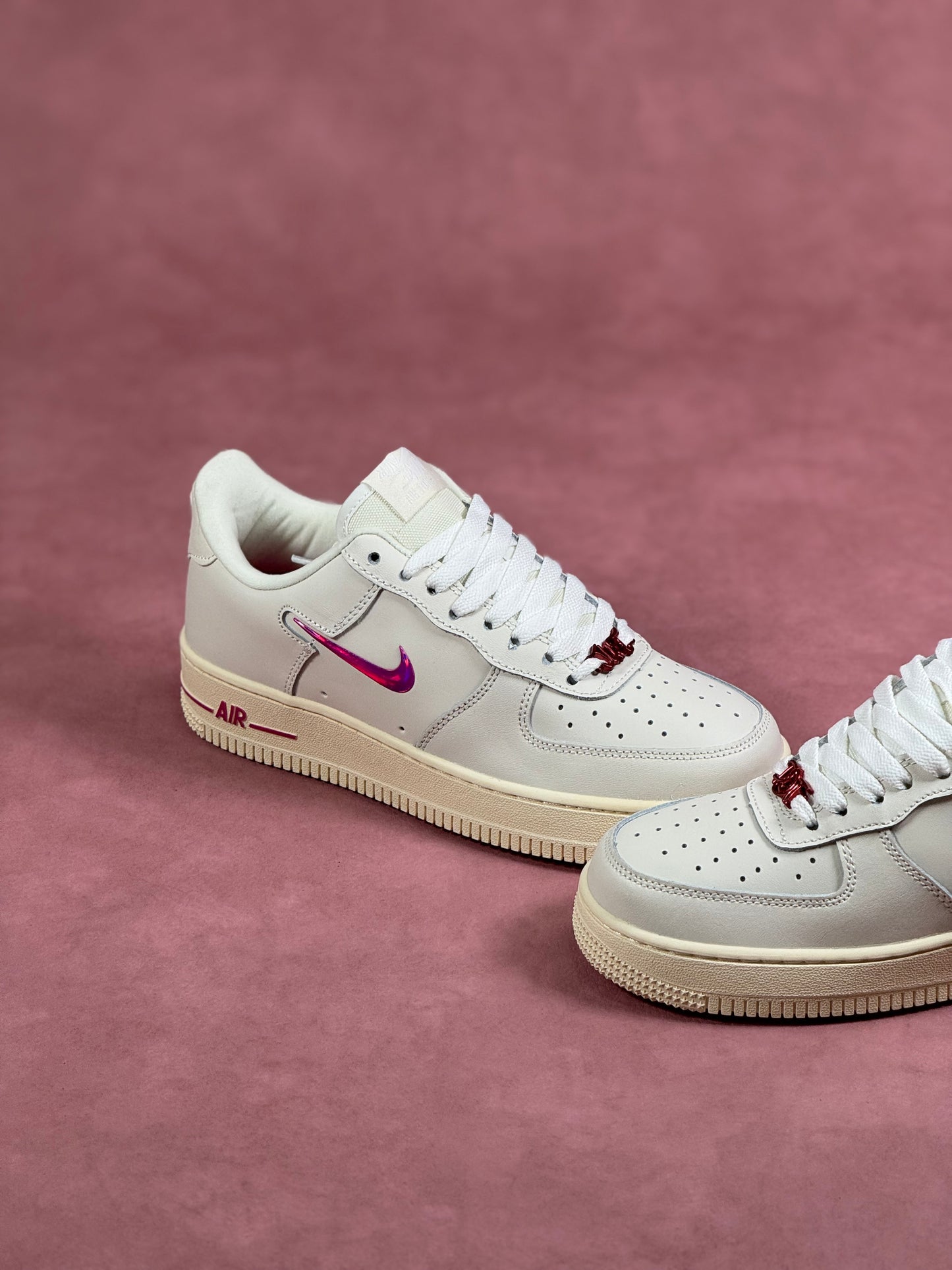 Nike Air Force One Just Do It Metallic Pink
