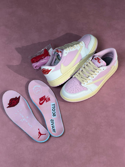 Air Jordan 1 Low x Travis Scott Shy Pink