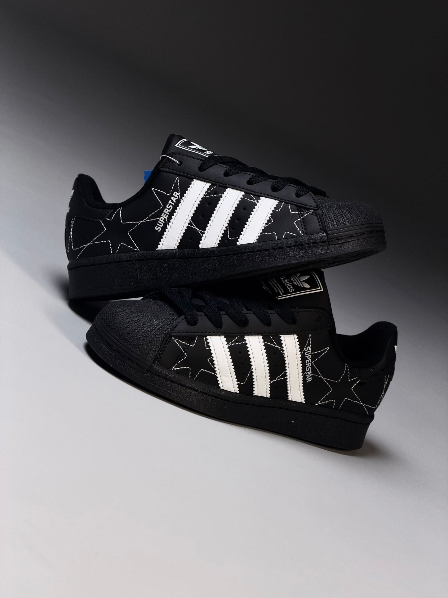 Adidas Superstar Black White Stars