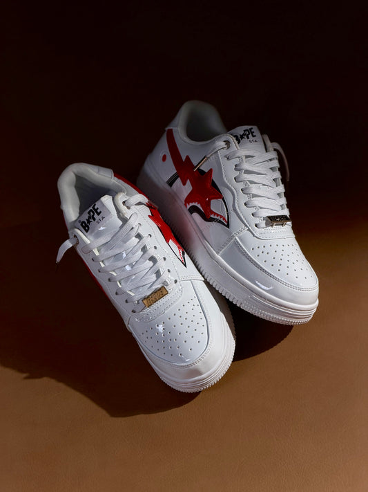 A Bathing Ape Bape Sta Low Shark White