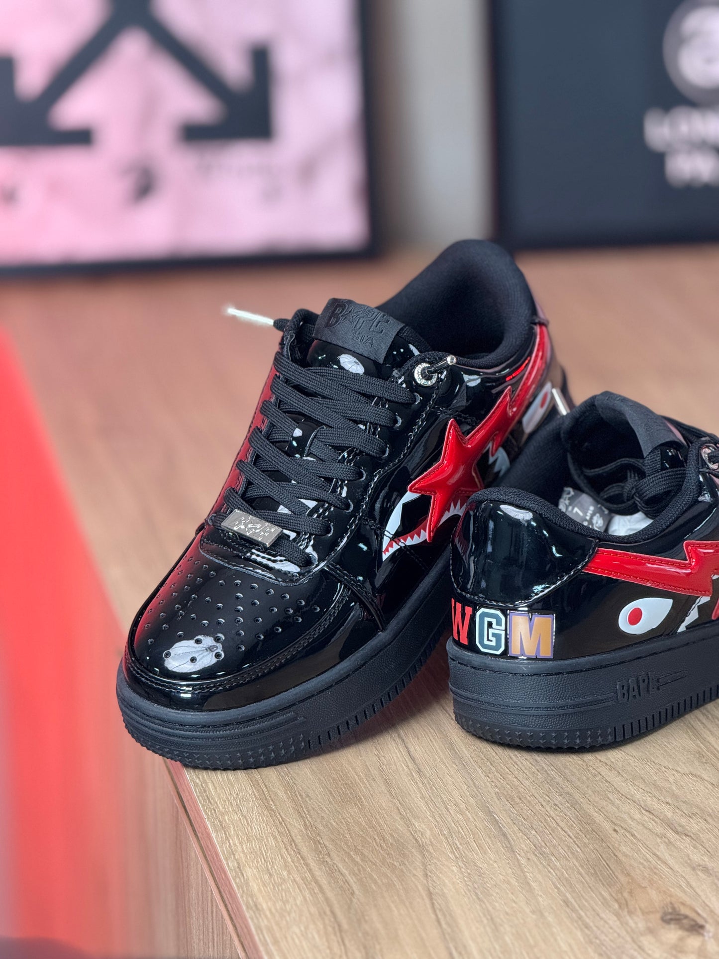 A Bathing Ape BAPE Sta Low Shark Black